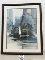 Front view of framed print showing image and frame