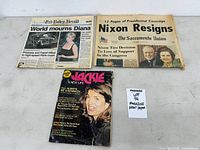 All three periodicals laid out