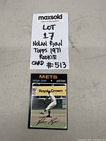 Front of 1971 Topps Nolan Ryan #513 card with MaxSold identifier