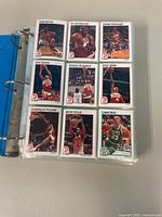 Page of nine Atlanta Hawks cards