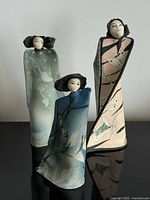 All three ceramic pieces front view