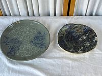 Both platters side by side on table