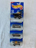 Full view of carded Hot Wheels Silver Series II car among series lineup