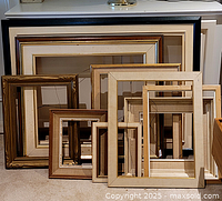 Overall group of nested empty frames in various sizes