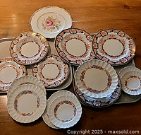 Overview of entire lot showing all plate patterns and quantities