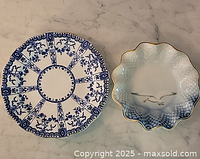 Plate and bowl side by side for scale and comparison