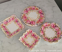 Group shot of four Royal Albert Serena dishes