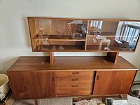 Full view of sideboard with hutch assembled