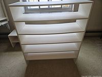 Front view of large multi-shelf bookcase