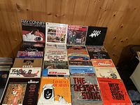 First image showing 17 LP covers including How The West Was Won, The Sound Of Music, Oklahoma!, etc.