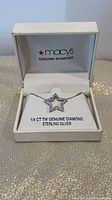 Necklace in Macy's box showing branding and presentation