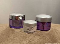 All three Lancôme Rénergie jars front view