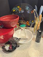 Group shot of entire lot on countertop