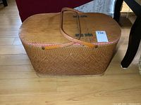 Full side view of picnic basket