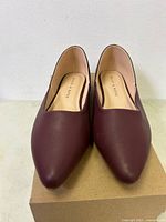 Top view of both flats showing pointed toes and insole branding