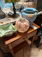 Group shot of all three Weller planters on table