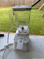 Blendtec blender base, jar, lid assembled