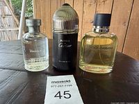 Front view of all three cologne bottles