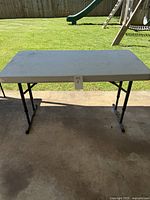 Folding table top view extended