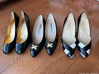 All three pairs side by side showing styles and condition