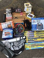 Group shot of all auto supplies laid out