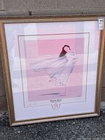 Framed print showing full artwork, frame, mat and glazing