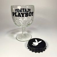 Goblet and bottle opener front view