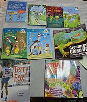 All nine books laid out showing covers