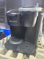 Full view of Keurig brewer front and side