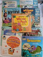 All nine Disney story record/book sets displayed