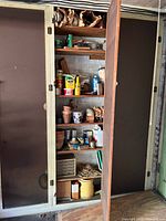 Cabinet with all items on shelves