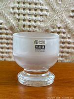 Front view showing vessel profile and label