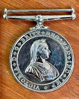 Obverse of medal showing Queen Victoria portrait and inscription