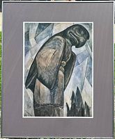 Full view of framed print showing frame, mat and artwork