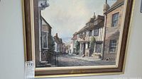 Full view of framed John Rootes oil painting