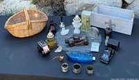 Group shot of all items laid out on table