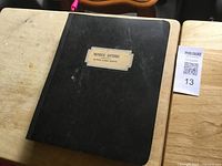 Front cover of black hard-cover book with title label