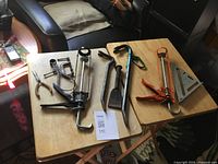 Overview of all tools on two tables