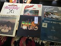 All six vinyl LP covers in one shot