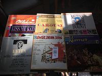 All seven soundtrack albums front covers visible