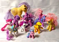 Group shot of all ten My Little Pony figures