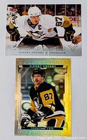 Front of both Sidney Crosby cards