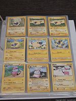 Page showing nine Mareep and Flaaffy cards
