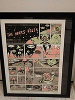 Full view of framed Mars Volta poster