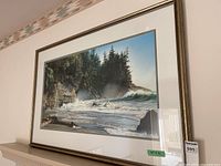 Full view of framed artwork on wall