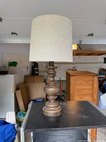 Full view of lamp showing shade and base