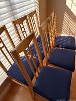 All six chairs showing frames and seats