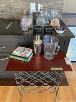 Overall lot showing wine rack and barware