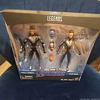 Front view of sealed Marvel Legends Series Avengers 2-pack showing Hawkeye and Black Widow figures and accessories