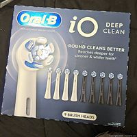Front of Oral-B iO Deep Clean 9-pack box showing product image and quantity